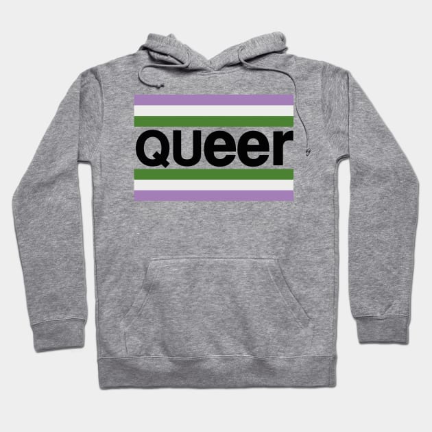 QUEER FLAG DESIGN LGBT COMMUNITY Hoodie by revolutionlove